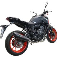 Exhaust compatible with Yamaha Mt-07 2021-2024, GP Evo4 Poppy, Homologated legal full system exhaust, including removable db killer and catalyst 