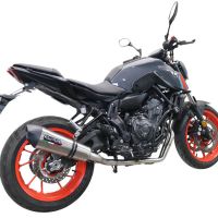 Exhaust compatible with Yamaha Mt-07 2021-2024, GP Evo4 Titanium, Homologated legal full system exhaust, including removable db killer and catalyst 