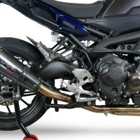 Exhaust compatible with Yamaha Tracer 9 GT 2021-2024, GP Evo4 Poppy, Homologated legal full system exhaust, including removable db killer and catalyst 