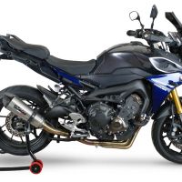 Exhaust compatible with Yamaha Mt-09 2021-2023, GP Evo4 Titanium, Homologated legal full system exhaust, including removable db killer and catalyst 
