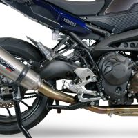 Exhaust compatible with Yamaha Mt-09 2021-2023, GP Evo4 Titanium, Homologated legal full system exhaust, including removable db killer and catalyst 