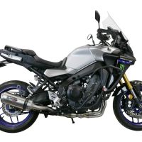 Exhaust compatible with Yamaha Tracer 9 2021-2024, Satinox , Homologated legal full system exhaust, including removable db killer and catalyst 