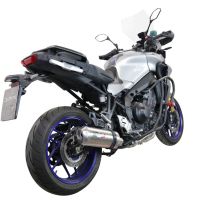 Exhaust compatible with Yamaha Tracer 9 2021-2024, Satinox , Homologated legal full system exhaust, including removable db killer and catalyst 