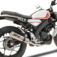 Exhaust compatible with Yamaha XSR 125 2021-2025, M3 Inox , Homologated legal full system exhaust, including removable db killer and catalyst 