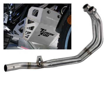 Exhaust compatible with Yamaha Tenere 700 2019-2020, Decatalizzatore + Paracoppa Titanio, Decat pipe more titanium skid plate 