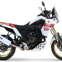 Exhaust compatible with Yamaha Tenere 700 2019-2020, Albus Evo4, Homologated legal slip-on exhaust including removable db killer and link pipe 