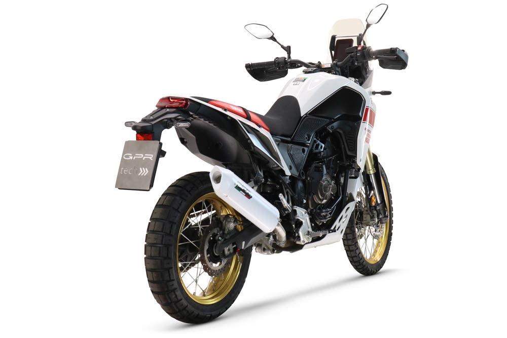Exhaust compatible with Yamaha Tenere 700 2019-2020, Albus Evo4, Homologated legal slip-on exhaust including removable db killer and link pipe 