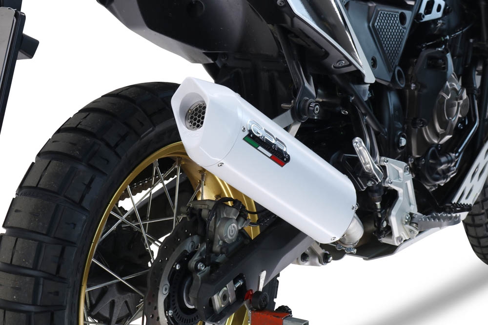 Exhaust compatible with Yamaha Tenere 700 2019-2020, Albus Evo4, Homologated legal slip-on exhaust including removable db killer and link pipe 