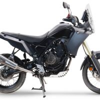 Exhaust compatible with Yamaha Tenere 700 2019-2020, GP Evo4 Titanium, Homologated legal slip-on exhaust including removable db killer and link pipe 