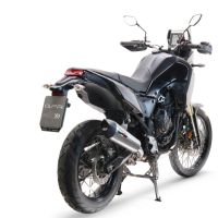 Exhaust compatible with Yamaha Tenere 700 2019-2020, GP Evo4 Titanium, Homologated legal slip-on exhaust including removable db killer and link pipe 