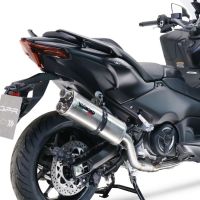 Exhaust compatible with Yamaha T-Max 560 2022-2024, Dual Inox, Homologated legal full system exhaust, including removable db killer and catalyst 