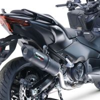 Exhaust compatible with Yamaha T-Max 560 2022-2024, Furore Evo4 Nero, Homologated legal full system exhaust, including removable db killer and catalyst 