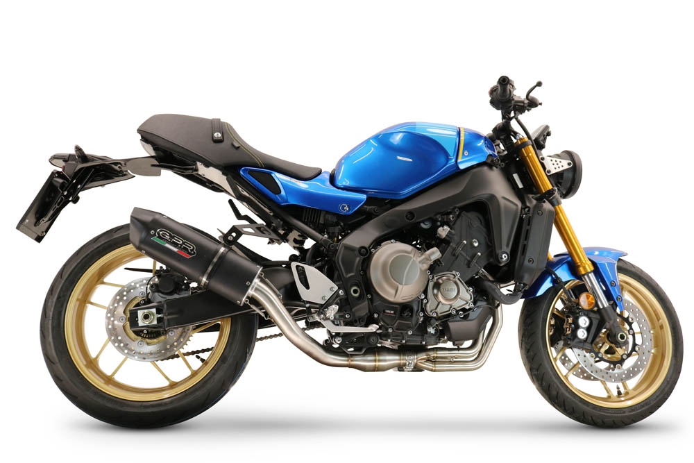 Exhaust compatible with Yamaha XSR900 2022-2024, Furore Evo4 Nero, full system exhaust legal for UK and non-EU countries including removable db killer 