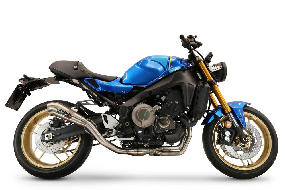 Exhaust compatible with Yamaha XSR900 2022-2024, Powercone Evo, Homologated legal full system exhaust, including removable db killer and catalyst 