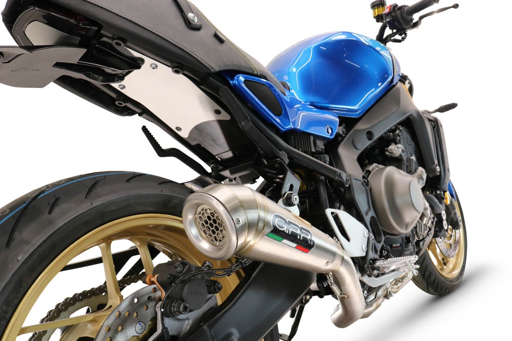 Exhaust compatible with Yamaha XSR900 2022-2024, Powercone Evo, Homologated legal full system exhaust, including removable db killer and catalyst 
