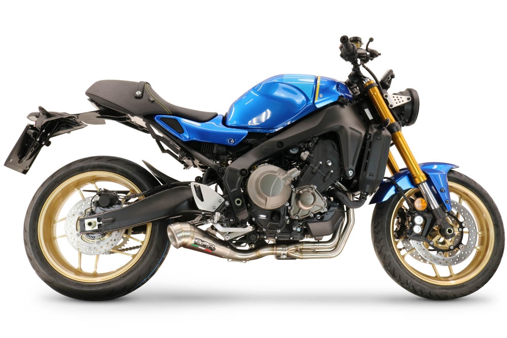 Exhaust compatible with Yamaha XSR900 2022-2024, Powercone Evo, full system exhaust legal for UK and non-EU countries including removable db killer 