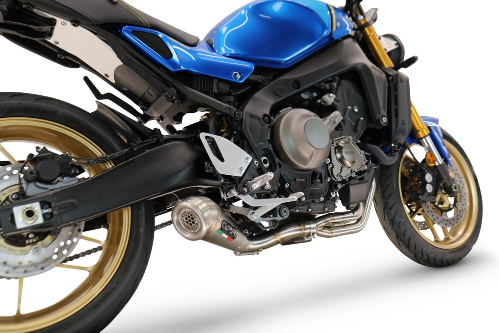 Exhaust compatible with Yamaha XSR900 2022-2024, Powercone Evo, full system exhaust legal for UK and non-EU countries including removable db killer 