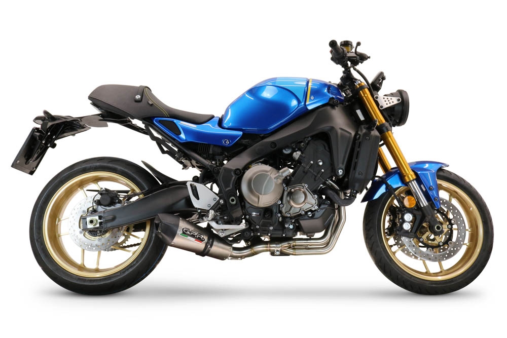 Exhaust compatible with Yamaha XSR900 2016-2021, Gpe Ann. titanium, full system exhaust legal for UK and non-EU countries including removable db killer 