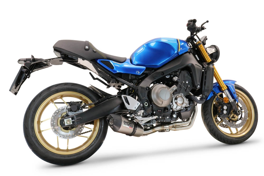 Exhaust compatible with Yamaha XSR900 2016-2021, Gpe Ann. titanium, full system exhaust legal for UK and non-EU countries including removable db killer 