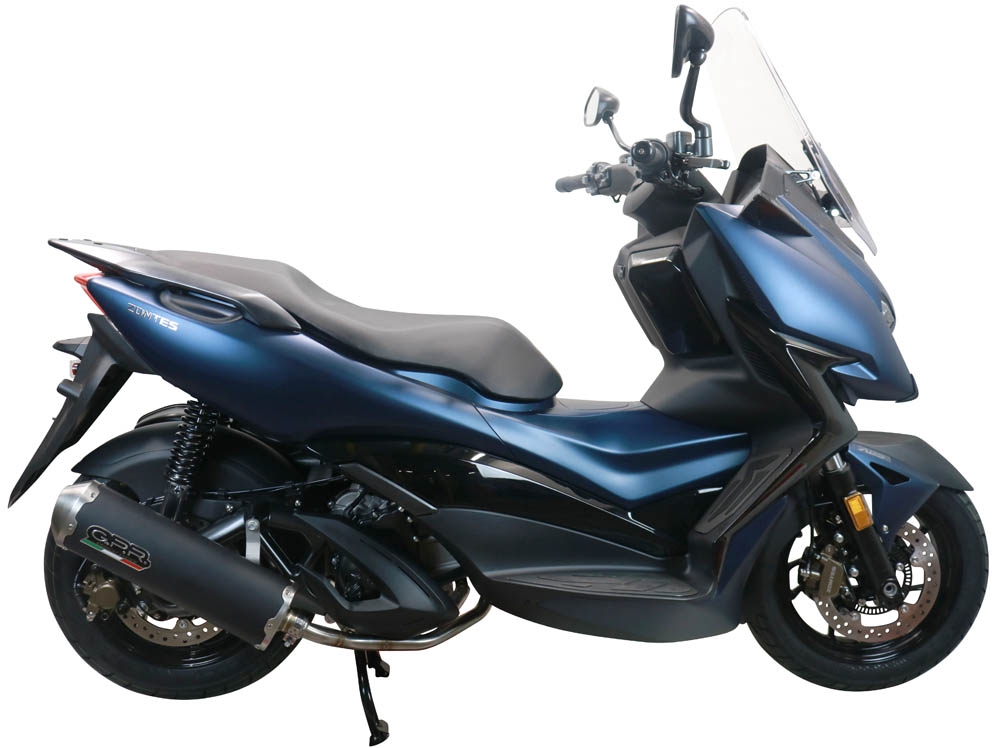 Exhaust compatible with Zontes M 310 2021-2024, Evo4 Road Inox, full system exhaust legal for UK and non-EU countries including removable db killer 