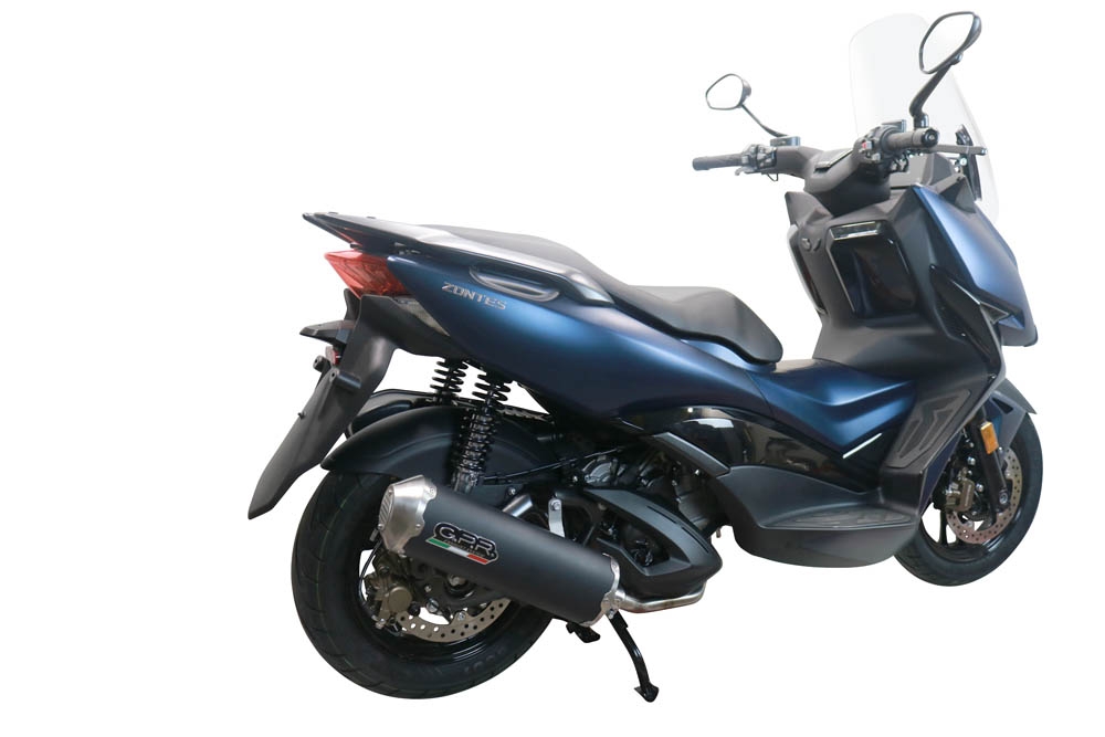 Exhaust compatible with Zontes M 310 2021-2024, Evo4 Road Inox, full system exhaust legal for UK and non-EU countries including removable db killer 