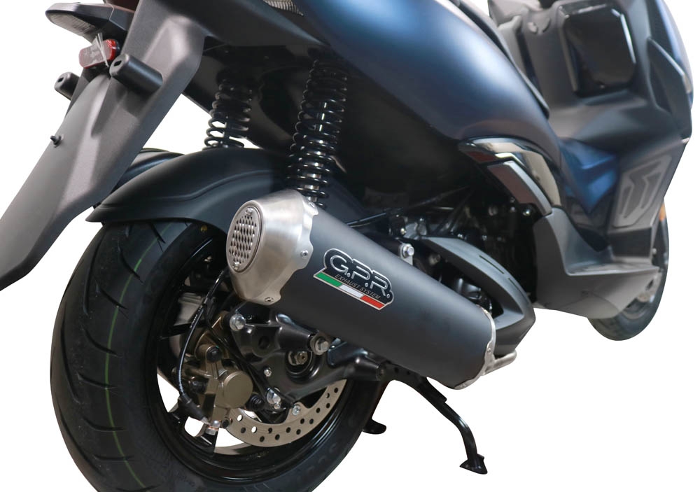 Exhaust compatible with Zontes M 310 2021-2024, Evo4 Road Inox, full system exhaust legal for UK and non-EU countries including removable db killer 