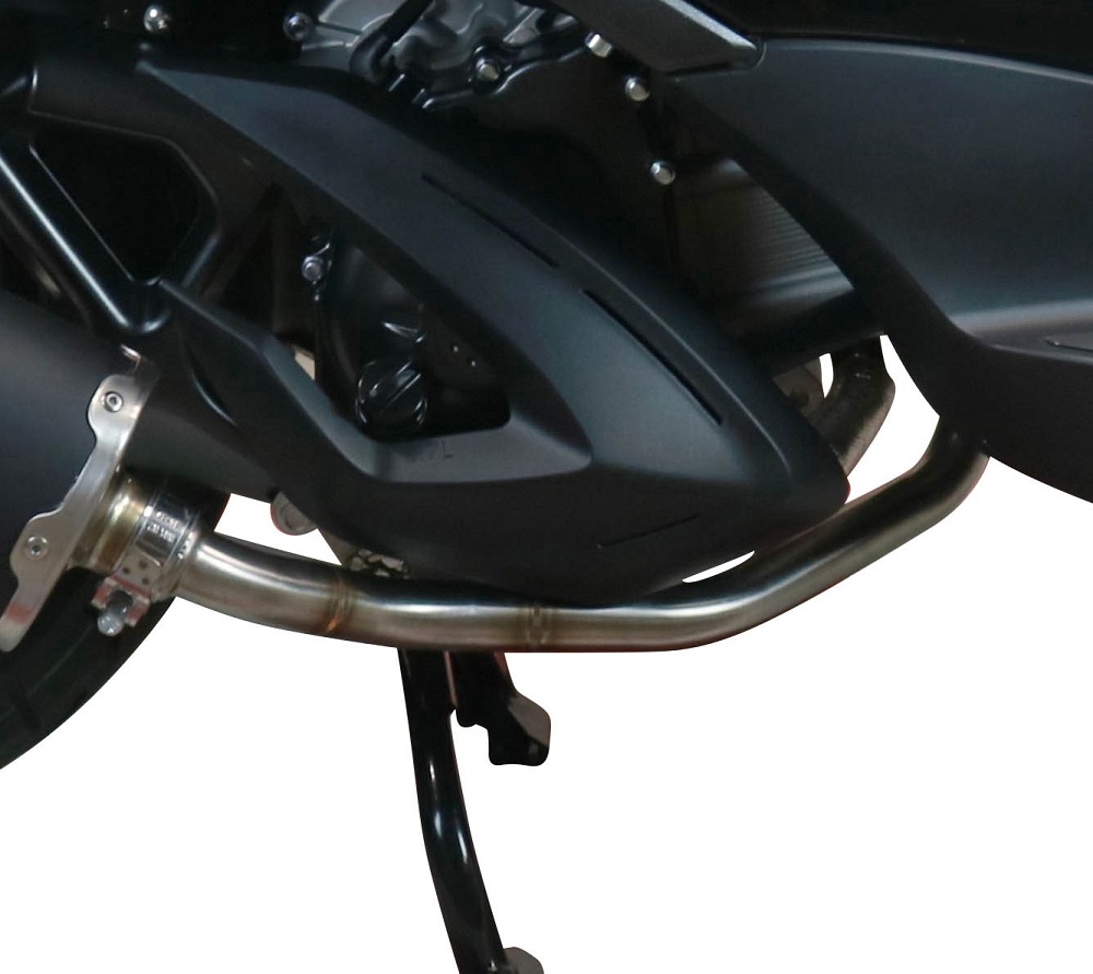 Exhaust compatible with Zontes M 310 2021-2024, Evo4 Road Inox, full system exhaust legal for UK and non-EU countries including removable db killer 