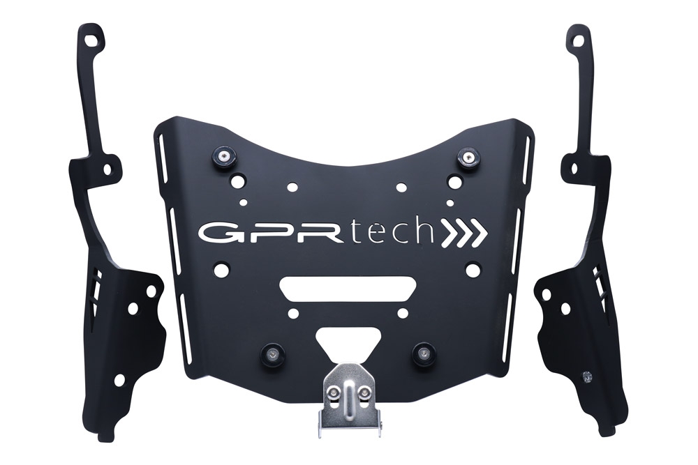 Roof rack GPR TECH compatible with  Zontes E 350 2023/2024 GPR TECH Specific rear rack Top Case ALPITECH 35>55 LT Rear rack,stainless steel made with 4 anchor points