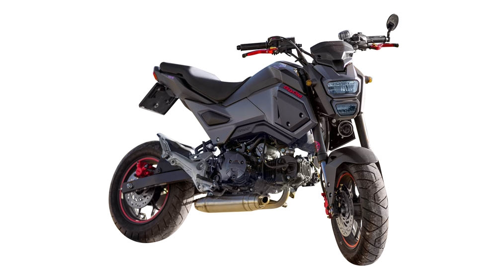 Exhaust compatible with Honda Msx - Grom 125 2013-2017, Deeptone Inox, Homologated legal full system exhaust, including removable db killer and catalyst 
