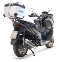 Top case GPR TECH compatible with  Zontes E 350 2023/2024 GPR TECH Top case in aluminum, silver color, including roof rack and specific plate Capacity 35 LT.