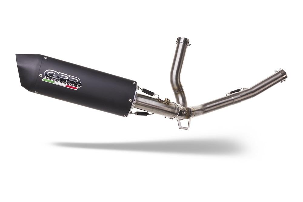 Exhaust compatible with Suzuki V-Strom DL650 2004-2011, Furore Nero, Homologated legal Mid-full system exhaust, including removable db killer and catalyst 