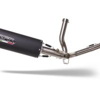 Exhaust compatible with Suzuki Sv 650 - S 1999-2002, Furore Nero, Homologated legal mid-full system exhaust including removable db killer 