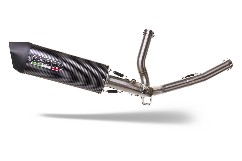 Exhaust compatible with Suzuki V-Strom 650 2021-2025, Furore Evo4 Poppy, Homologated legal Mid-full system exhaust, including removable db killer and catalyst 