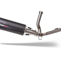 Exhaust compatible with Suzuki V-Strom 650 2021-2025, Furore Evo4 Poppy, Mid-full system exhaust legal for UK and non-EU markets including removable db killer 