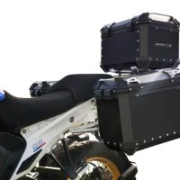 GPR TECH compatible with  BMW R 1300 GS Adventure 2023/2025 GPR TECH Triptych kit made in black color, with Top case 35 Lt + Side Cases 38 Lt + 38 Lt + general rack holder Top case capacity 35 Lt + side cases capacity 38 LT. + 38 LT.