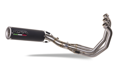 GPR exhaust compatible with  Yamaha Mt-09 Tracer 900 2017-2020, M3 Black Titanium, Homologated legal full system exhaust, including removable db killer and catalyst 