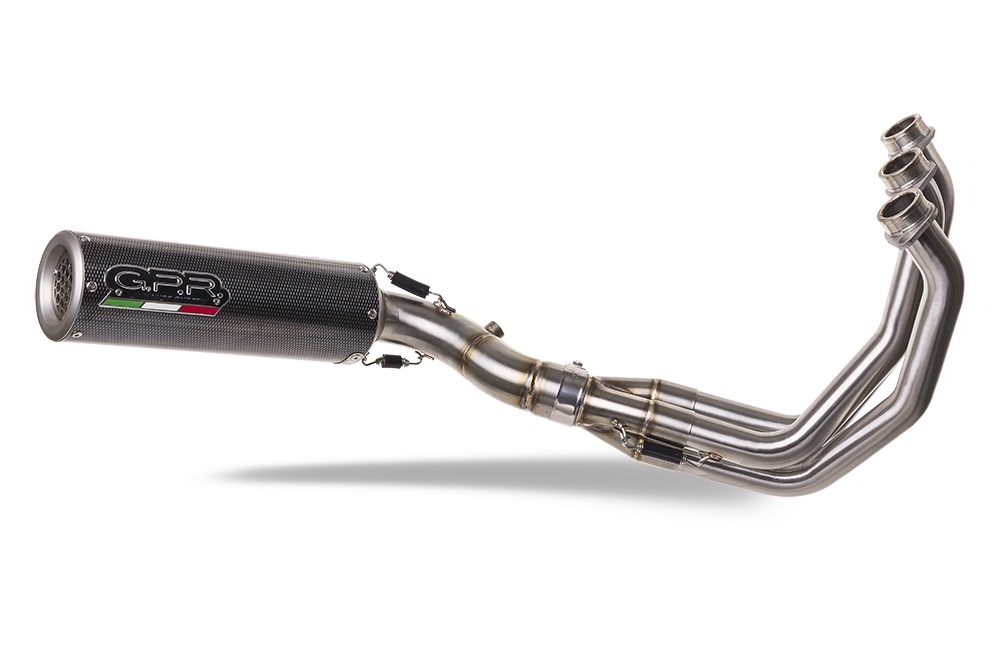 Exhaust compatible with Triumph Trident 660 2021-2024, M3 Poppy , Homologated legal full system exhaust, including removable db killer and catalyst 
