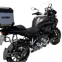 Top case GPR TECH compatible with  Benelli Trk 502 2021/2024 e5 GPR TECH Top case in aluminum, silver color with specific plate included Capacity 45 LT.