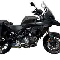GPR TECH compatible with  Benelli Trk 502 2017/2020 e4 GPR TECH Pair of side cases aluminum made, black color with specific pannier holder Capacity 38 LT. + 38 LT.
