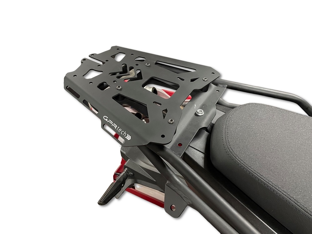 GPR TECH compatible with  Voge 625DSX 2024/2026 e5 GPR TECH Specific fitting plate Top Case ALPITECH 35+45+55 LT compatible with original luggage rack,stainless steel made with 4 anchor points