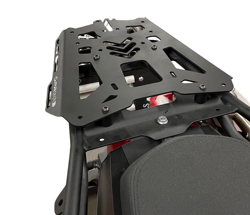 GPR TECH compatible with  Voge 625DSX 2024/2026 e5 GPR TECH Specific fitting plate Top Case ALPITECH 35+45+55 LT compatible with original luggage rack,stainless steel made with 4 anchor points