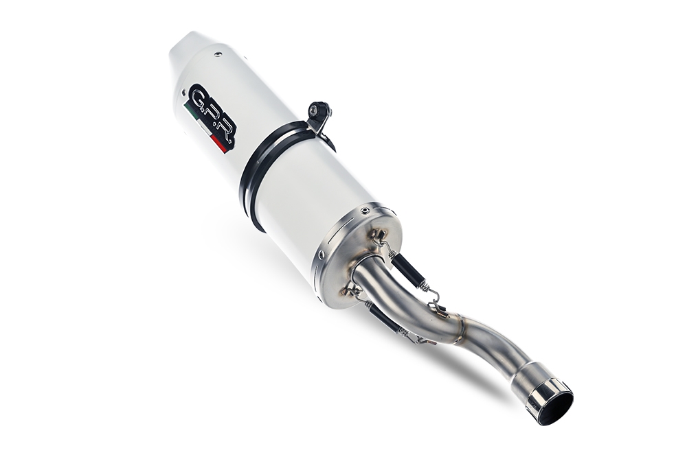 Exhaust compatible with Beta RR 125 Enduro Lc 4t 2010-2018, Albus Ceramic, Homologated legal slip-on exhaust including removable db killer and link pipe 