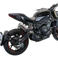GPR exhaust compatible with  Benelli 752 S 2019-2021, M3 Inox , Homologated legal slip-on exhaust including removable db killer and link pipe 