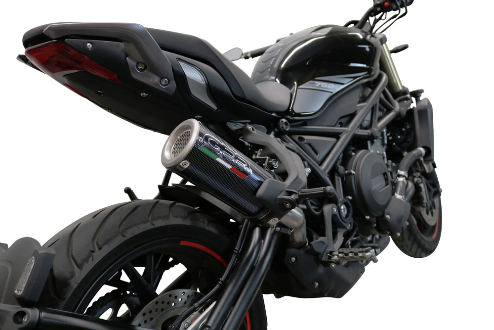 GPR exhaust compatible with  Benelli 752 S 2022-2024, M3 Poppy , Homologated legal slip-on exhaust including removable db killer and link pipe 