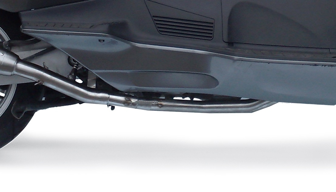 GPR exhaust compatible with  Suzuki Burgman An 650 2002-2012, Satinox, Homologated legal full system exhaust, including removable db killer 