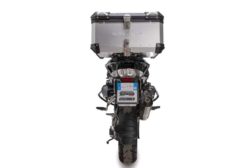 Top case GPR TECH compatible with  Bmw R 1200 Gs 2017/2018 e4 GPR TECH Top case in aluminum, silver color with specific plate included Capacity 45 LT.
