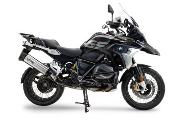 Exhaust compatible with Bmw R 1250 Gs -Adventure 2019-2020, Furore-X Titanio, Homologated legal slip-on exhaust including removable db killer and link pipe 