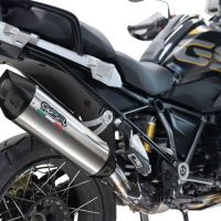 Exhaust compatible with Bmw R 1250 Gs -Adventure 2021-2024, Furore-X Titanio, Homologated legal slip-on exhaust including removable db killer and link pipe 