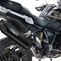 Exhaust compatible with Bmw R 1250 Gs -Adventure 2021-2024, Furore-X Titanio Nero, Homologated legal slip-on exhaust including removable db killer and link pipe 