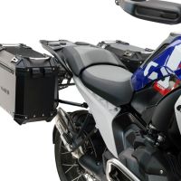 GPR TECH compatible with  Bmw R 1300 GS Adventure 2024/2026 GPR TECH Pair of side cases aluminum made, black color with specific pannier holder Capacity 38 LT. + 38 LT.
